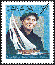 Angus Walters, Capitaine, Bluenose 1988 - Timbre du Canada