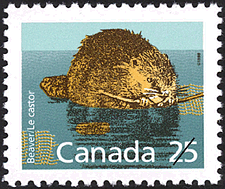 Le castor 1988 - Timbre du Canada