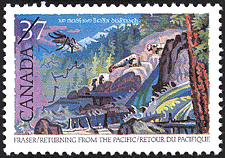 Fraser, Retour du Pacifique 1988 - Timbre du Canada