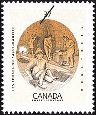 Les Forges du Saint-Maurice, 1738-1988 1988 - Timbre du Canada