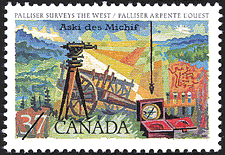 Palliser arpente l'Ouest 1988 - Timbre du Canada