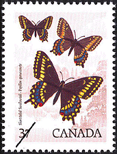 Papillon queue-courte 1988 - Timbre du Canada