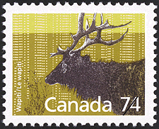 Le wapiti 1988 - Timbre du Canada