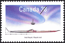 Kayak inuit 1989 - Timbre du Canada