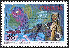 Stefansson sur les glaces polaires 1989 - Timbre du Canada