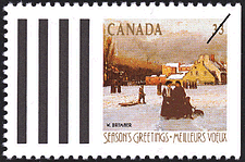 W. Brymner, Champ-de-Mars en hiver 1989 - Timbre du Canada