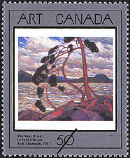 Le Vent d'Ouest, Tom Thomson, 1917 1990 - Timbre du Canada