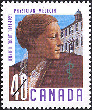 Jennie K. Trout, 1841-1921, Médecin 1991 - Timbre du Canada
