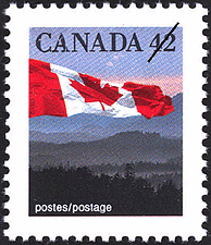 Le drapeau 1991 - Timbre du Canada