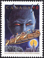 La chasse-galerie 1991 - Timbre du Canada