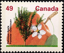 Pomme délicieuse 1992 - Timbre du Canada
