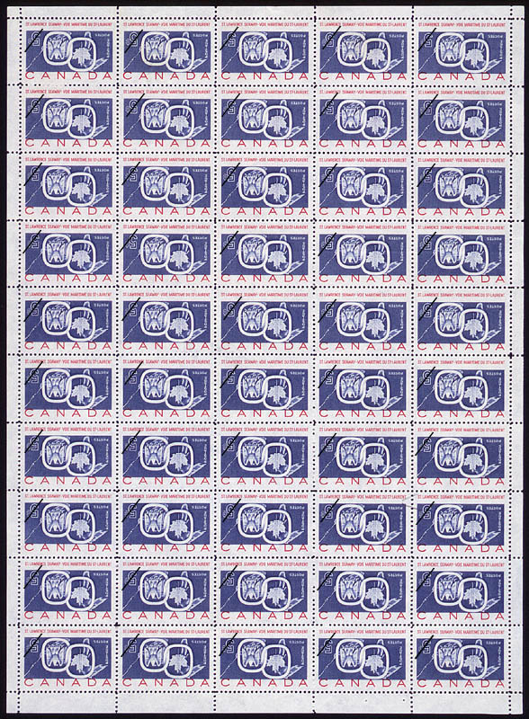 Erreur sur les timbres canadiens - St. Lawrence Seaway timbre