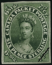 Reine Victoria 1857 - Timbre du Canada