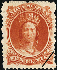 Timbre de 1860 - Reine Victoria - Timbre du Canada