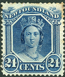 Timbre de 1865 - Reine Victoria - Timbre du Canada