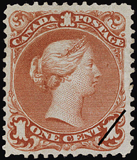 Reine Victoria 1868 - Timbre du Canada