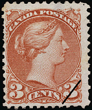 Reine Victoria 1870 - Timbre du Canada