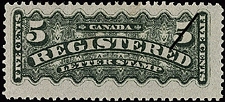Timbre de 1875 - Timbre - Lettre recommandée - Timbre du Canada