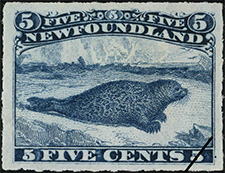 Timbre de 1876 - Phoque du Groenland - Timbre du Canada