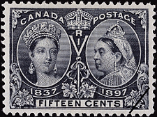 Timbre de 1897 - Reine Victoria  - Timbre du Canada
