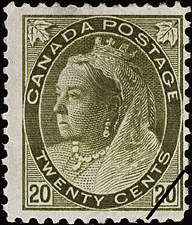 Timbre de 1900 - Reine Victoria  - Timbre du Canada
