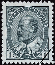 Timbre de 1903 - Roi Édouard VII  - Timbre du Canada