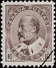 Timbre de 1903 - Roi Édouard VII  - Timbre du Canada