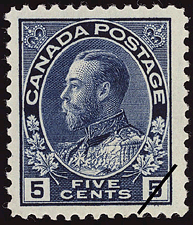 Timbre de 1911 - Roi Georges V - Timbre du Canada