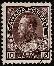 Roi Georges V 1912 - Timbre du Canada
