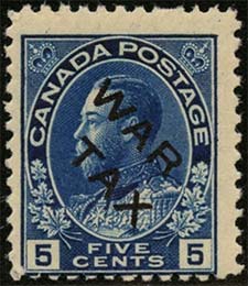 Timbre de 1915 - Roi Georges V - Timbre du Canada