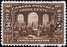 Timbre de 1917 - Confédération - Timbre du Canada