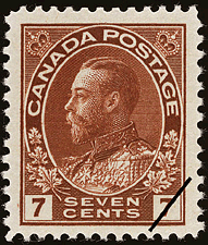 Timbre de 1924 - Roi Georges V  - Timbre du Canada