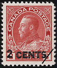 Timbre de 1926 - Roi Georges V - Timbre du Canada