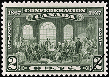 Timbre de 1927 - Pères de la Confédération  - Timbre du Canada