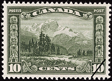 Timbre de 1928 - Mont Hurd - Timbre du Canada