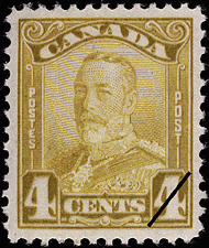 Timbre de 1929 - Roi Georges V  - Timbre du Canada