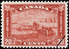 Timbre de 1930 - Moisson  - Timbre du Canada
