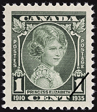 Princesse Elizabeth  1935 - Timbre du Canada