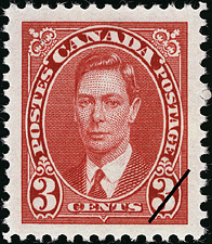 Timbre de 1937 - Roi Georges VI - Timbre du Canada