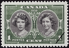 Timbre de 1939 - Elizabeth & Margaret Rose - Timbre du Canada