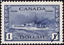 Timbre de 1942 - Contre-torpilleur - Timbre du Canada