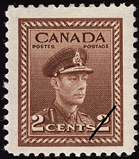 Roi Georges VI  1942 - Timbre du Canada