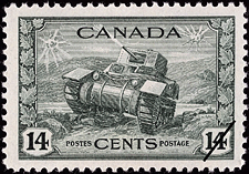 Timbre de 1943 - Tank Ram - Timbre du Canada