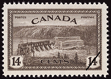 Hydroélectrique 1946 - Timbre du Canada