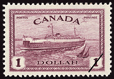 Timbre de 1946 - Transbordeur de trains - Timbre du Canada