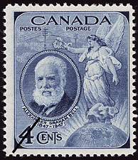 Timbre de 1947 - Alexander Graham Bell - Timbre du Canada