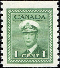 Roi Georges VI  1948 - Timbre du Canada