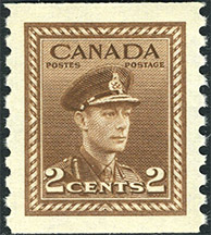 Timbre de 1948 - Roi Georges VI  - Timbre du Canada