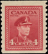 Roi Georges VI  1948 - Timbre du Canada