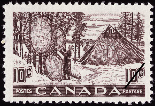 Timbre de 1950 - Richesses du Canada en fourrures - Timbre du Canada